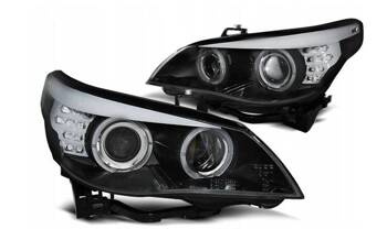 Lampy przednie xenon black ringi do BMW e60 e61