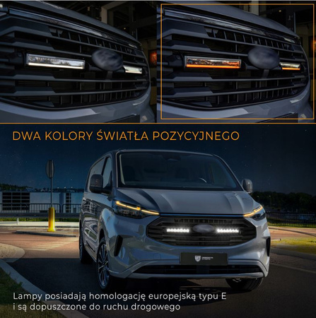 LED BAR Zestaw lamp oświetlenie LED w grill do FORD TRANSIT CUSTOM 2023-