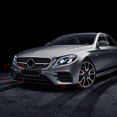 Dokładki spojlery boczne zderzaka Mercedes W213 16-19 AMG