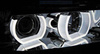 Lampy reflektory Bmw E90 E91 05-08 chrome ringi 3d