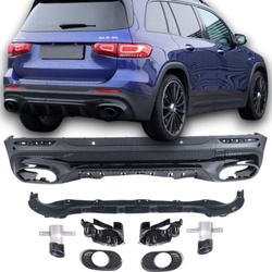 DYFUZOR MERCEDES X247 GLB CZARNE KOŃĆÓWKI 2X1