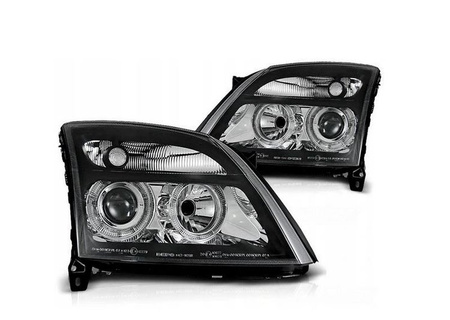 Lampy przednie reflektory Opel Vectra C ringi Czarne pasuje tez do Vectra C GTS