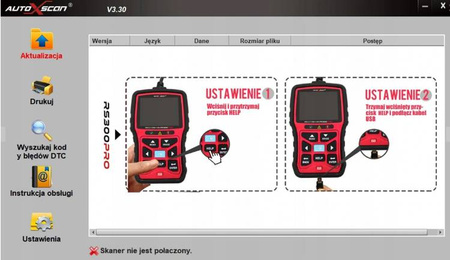 Tester diagnostyczny autoxscan rs300pro