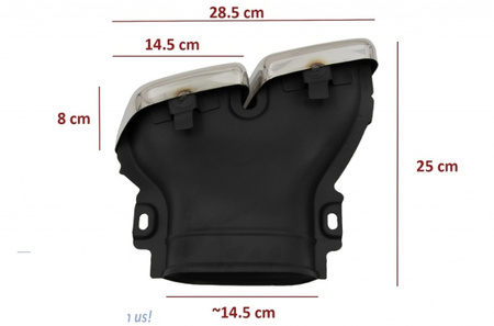 Końcówki tłumika wydechu Mercedes W213, GLC X253 chrom