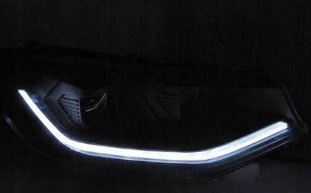 Lampy reflektory FULL LED BLACK do VW CADDY 2020-