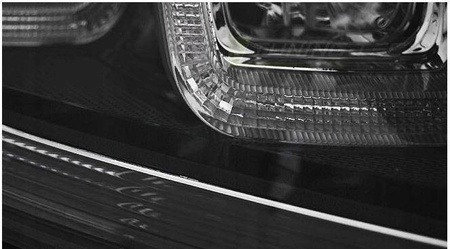 Lampy przednie Vw Golf VII 7 12-17 black led drl