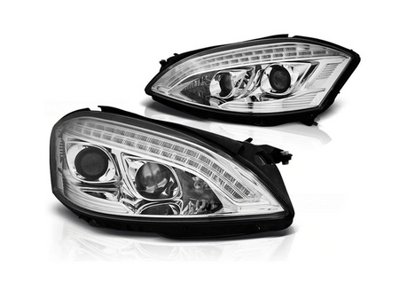 Lampy Mercedes W221 S-klasa 05-09 Chrome Led Afs