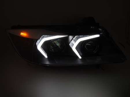 REFLEKTORY LAMPY PRZEDNIE BMW E90/E91 BLACK FULL LED DIODOWE