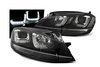 Lampy przednie Vw Golf VII 7 12-17 black led drl