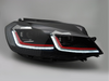 LAMPY PRZEDNIE REFLEKTORY RED LED SEQ DRL VW GOLF VII