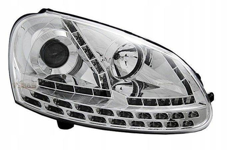 Reflektory przednie VW Golf V CHROM DAYLIGHT
