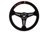 Kierownica SLIDE 330mm offset:45mm Zamsz Red