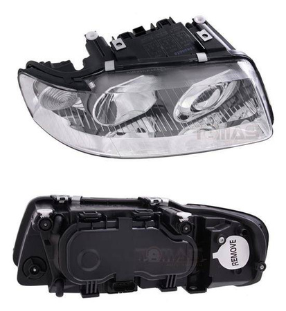 Lampy przednie reflektory A3 8L chrom soczewki