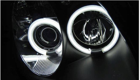 Lampy Mercedes R170 SLK 96-04 ringi ccfl black