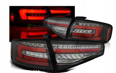 Lampy diodowe Audi A4 B8 12-15 sedan black dts