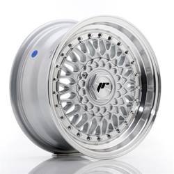 Felgi aluminiowe JR Wheels JR9 15x7 ET20 4x100/108 Silver w/Machined Lip+Silver Rivets