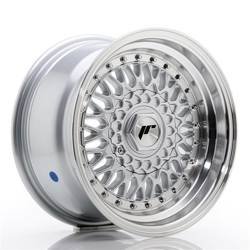Felgi aluminiowe JR Wheels JR9 15x8 ET20 4x100/108 Silver w/Machined Lip+Silver Rivets