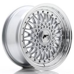 Felgi aluminiowe JR Wheels JR9 16x7,5 ET25 4x100/108 Silver w/Machined Lip+Silver Rivets