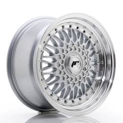 Felgi aluminiowe JR Wheels JR9 16x8 ET25 4x100/108 Silver w/Machined Lip+Silver Rivets