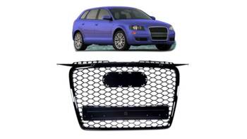 GRILL AUDI A3 8P 05-08 RS STYLE GLOSSY BLACK