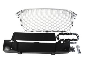 GRILL AUDI A4 B8 RS-STYLE SILVER-BLACK (12-15) PDC
