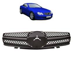 GRILL MERCEDES SL R230 2001-2006 GLOSS BLACK