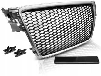 Grill nerki AUDI A4 B8 08-11 SILVER RS-STYLE