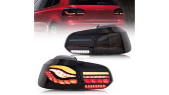 LAMPY TYLNE VW GOLF 6 08-13 DYNAMIC LED SMOKE