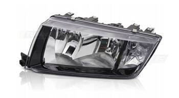 Lampa lewa reflektor black do Skoda Fabia 00-07