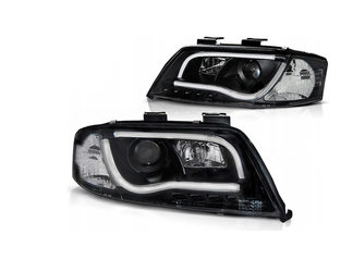 Lampy Reflektory Audi A6 C5 01-04 Tube Black Drl