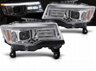 Lampy chrome LED do Jeep Grand Cherokee WK 14-21