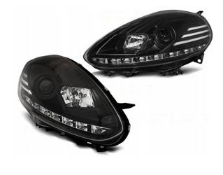 Lampy fiat punto evo 09-12 black led drl