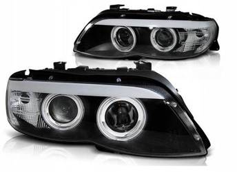 Lampy przednie Bmw X5 E53 03-06 black ringi xenon