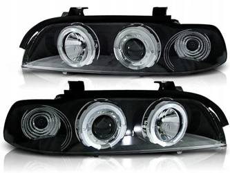 Lampy przednie nowe BMW E39 RINGI H1/H1 BLACK RINGI ELEKTRYKA