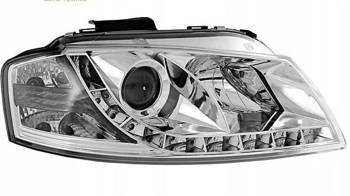 Lampy przednie reflektory Audi A3 8P CHROM DAYLIGH