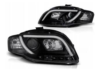 Lampy przednie reflektory Audi A4 B7 BLACK TUBE