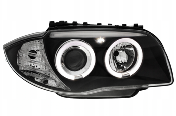 Lampy przednie reflektory BMW E87 E81 Ringi Black