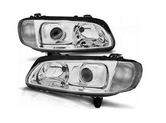 Lampy przednie reflektory Opel Omega B CHROM socze