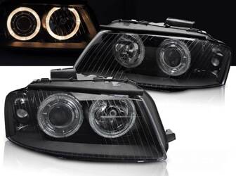 Lampy reflektory Audi A3 8P 03-08 ringi black FK