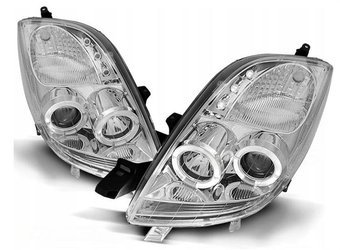 Lampy reflektory Toyota Yaris 06-09 ringi chrome