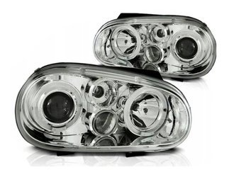 Lampy reflektory VW Golf IV 4 97-03 ringi chrome