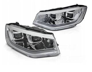 Lampy reflektory led chrome drl do VW Caddy 20-