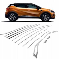 Listwy przyokienne wokół szyb bocznych do RENAULT CAPTUR 2019- | stal