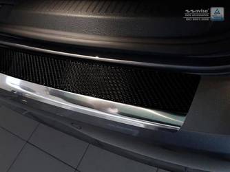 Nakładka na zderzak tylny do Volkswagen Golf 7 Carbon Fiber + Stal