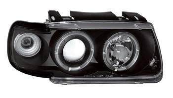 Reflektory przednie VW Polo 6N BLACK RINGI