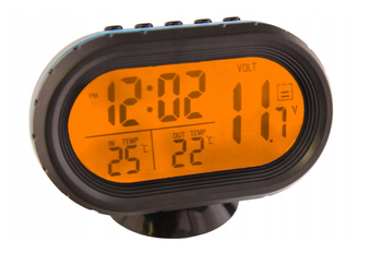 Termometr samochodowy zegarek voltomierz 3w1 7009V