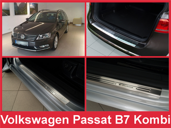 Zestaw (Nakładka na zderzak tylny + nakładki progowe) do Volkswagen Passat B7 Kombi