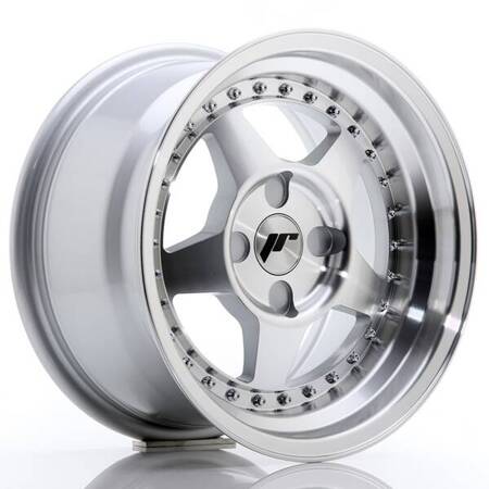Felgi aluminiowe JR Wheels JR6 15x8 ET25 4H BLANK Silver Machined Face
