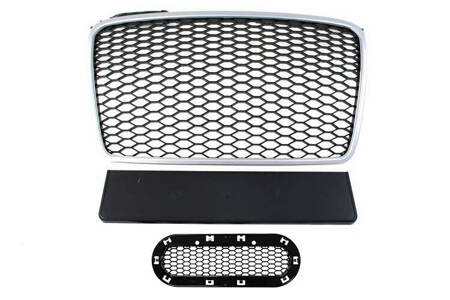 GRILL AUDI A4 B7 RS-STYLE SILVER-BLACK (04-08)