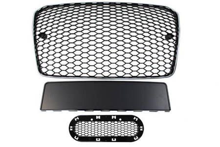 GRILL AUDI A5 8T RS-STYLE CHROME-BLACK (13-16)